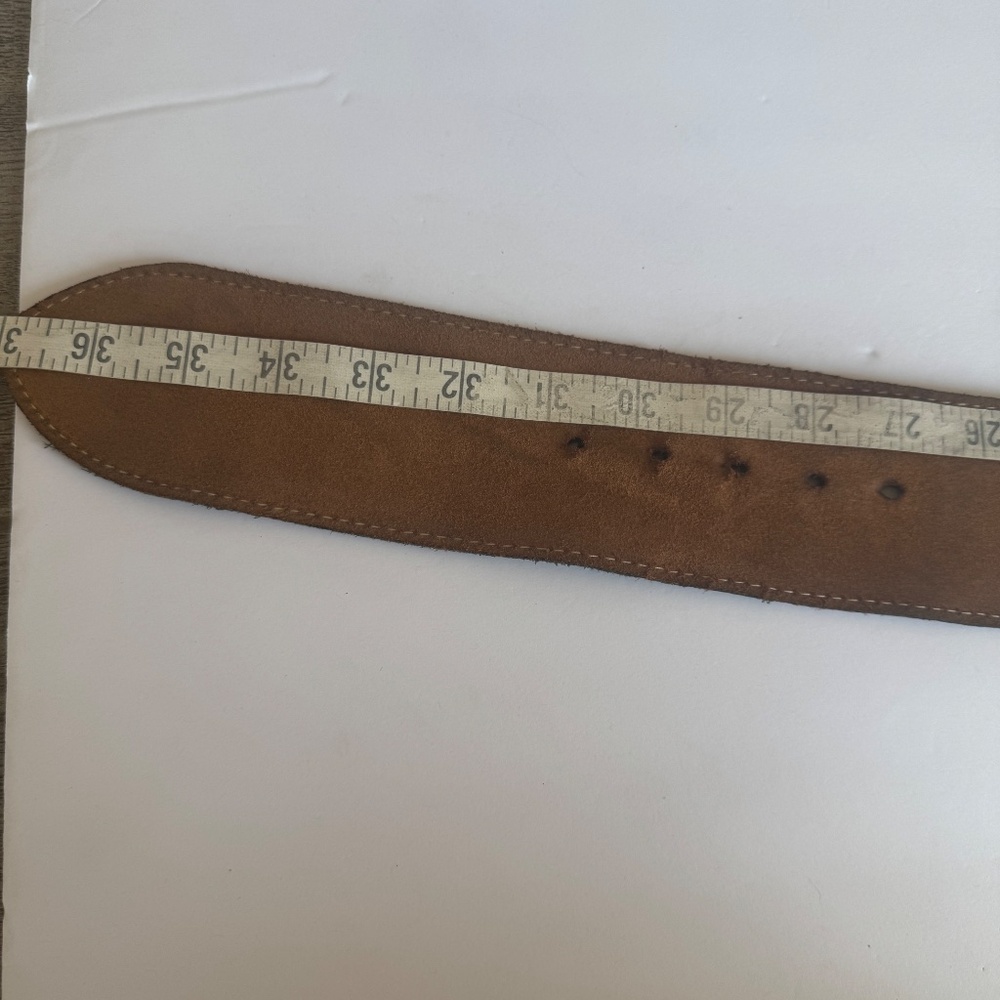 Vtg Y2K DKNY Donna Karan black 275"wide pebbled leather brass buckle womens belt - Picture 15 of 16